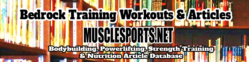 Bedrock Training Workouts & Articles Database Logo @MuscleSPorts.net