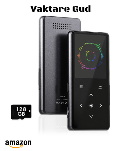 Vaktare Gud 128GB MP3 Player with Bluetooth - Portable Music Player with Built-in Speaker, Enjoying Your Digital Music and Audiobooks Anytime,Includes FM Radio, and Recorder