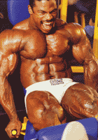 Aaron Baker on leg extensions.