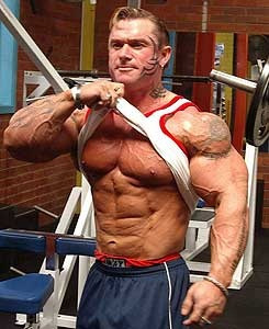 Bodybuilding Legend Lee Priest checking his abs!!!