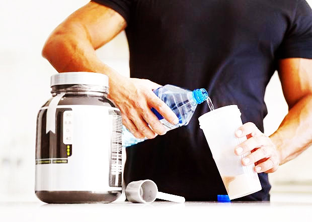 Whey protein shake.