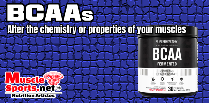 How BCAAs alter the chemistry or properties of your muscles!