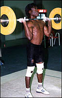 Athlete performing Push Presses.