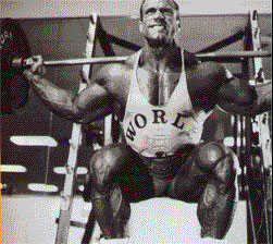 Bodybuilder Mike Francois squatting