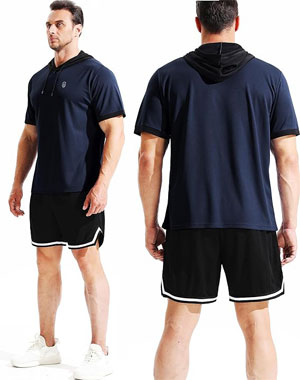 NELEUS Men's Dry Fit Performance Shirt w/ Hoods Header