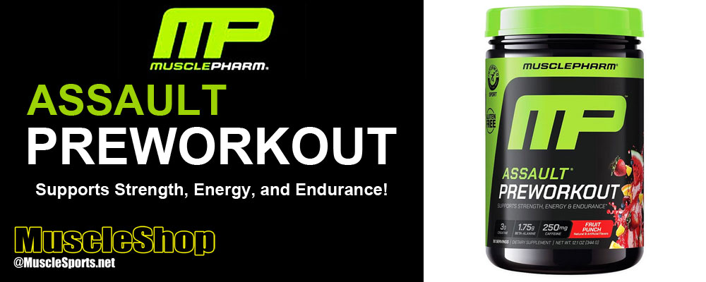 MusclePharm Assault PreWorkout Header