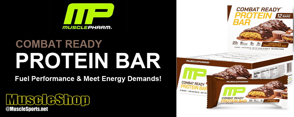 MusclePharm Combat Protein Bars Header