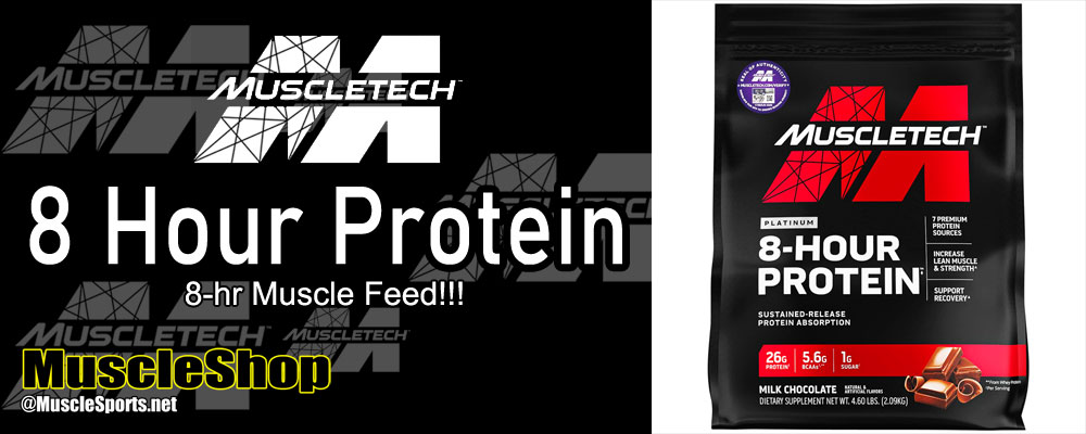 MuscleTech 8 Hour Protein Header
