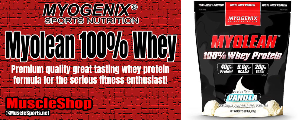Myogenix Myolean 100% Whey Header