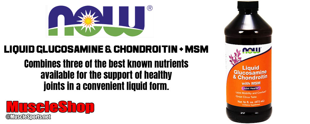NOW Liquid Glucosamine & Chondroitin + MSM Header