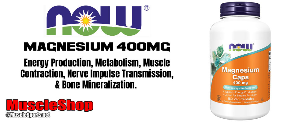 NOW Magnesium Caps 400mg Header